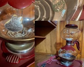 Vintage Pyrex Silex Vacuum Double Bubble Glass Coffee Maker