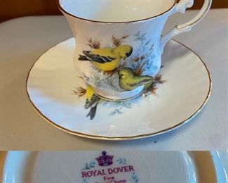 Royal Dover Fine Bone China Cup & Saucer