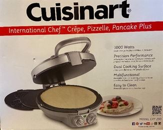 Cuisinart International Chef Crepe, Pizelle, Pancake Maker-New In The Box