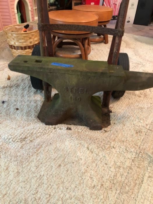 Vintage Anvil from this families grandfather who was a an actual blacksmith in Griffin, Ga. Marked Steel 150: *****Note that this item is BID ONLY!