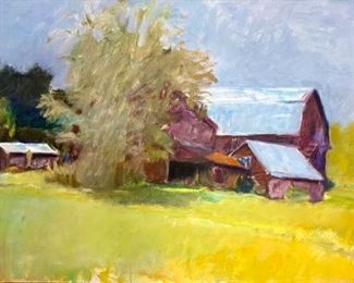 Wolf Kahn Original Oil 
Highly Desirable Piece from his "Barn Series" 
30"x44"