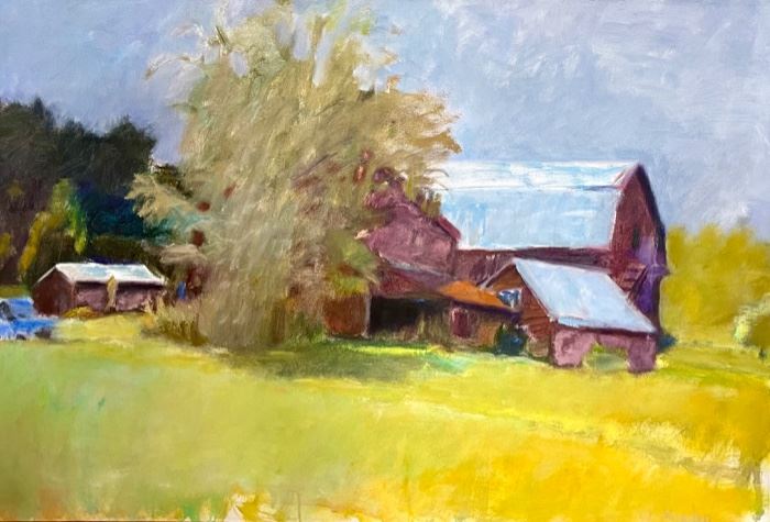 Wolf Kahn Original Oil
Highly Desirable Piece from his "Barn Series"
30"x44"