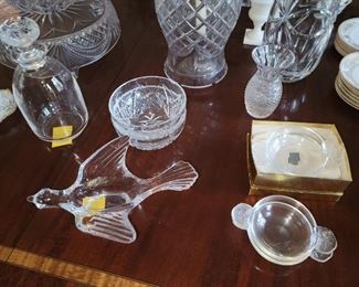 Lalique Crystal Decanter and Dishes