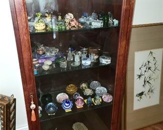 Antique Curio on Wood Casters