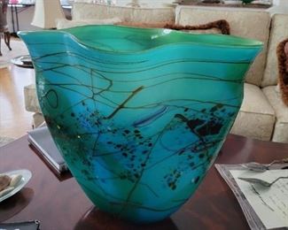 Large Art Glass Vase Murano