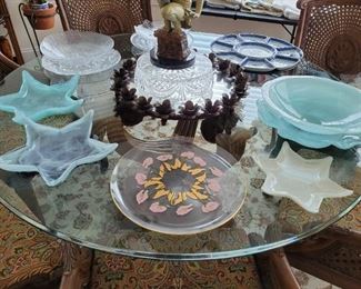 Art Glass Dishes, Culver Glass Platter 