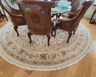 10' Round Rug Hand Knotted Rug