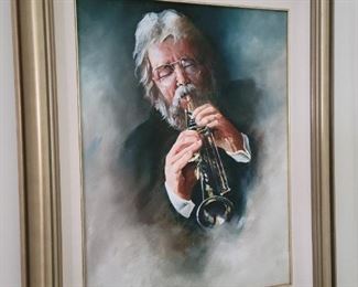 "Musician" Original Oil Art by David John art 24"x18"