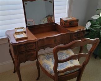 Vintage Dressing Table and Chair