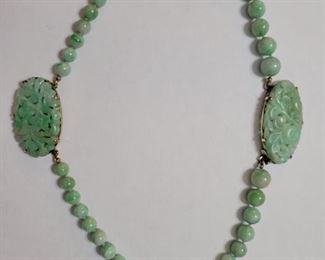 14k Jade Medallion Necklace
