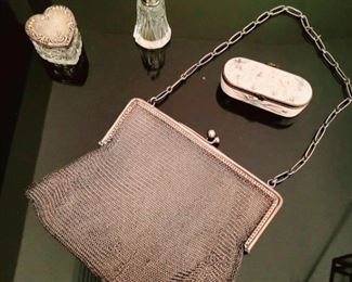 . 925 silver mesh purse 