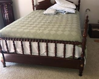 Broyhill Four Poster Queen Sized Bed and Women's Dresser.  Mattress and Box spring set sold separately- bought at Macy's within last two years, still has hang tags on it.  Very Very Clean, no sags. Vitagenic Aireloom Hotel Collection