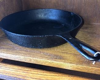 Cast Iron Skillet- old, I did not see markings on it