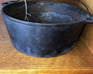 Cast Iron pot (no lid), I did not see any marking on the bottom