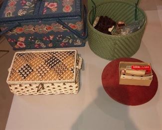vintage sewing baskets