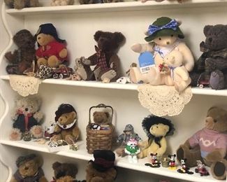 Retro teddy bear collection 