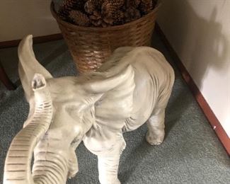 Ceramic white elephant 