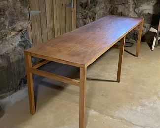 CUSTOM LONG WORK TABLE | Custom made for a 14th street office, relocated last year; h. 29 x 93-1/2 x 26 in.