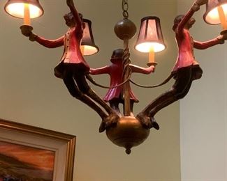 Unique monkey chandelier