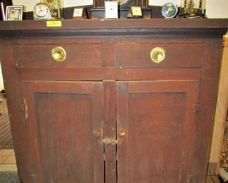 Primitive Cabinet with Solid Wood Shelves
