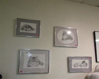 Cat Prints Framed