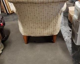 Rowe Furniture Upscale Neutral block Pattern Padded Armchair WAS $295 NOW $275