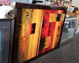 Gorgeous 5'W x 44"H x 1.75"D Abstract Wood Wall Art was $495 NOW $450