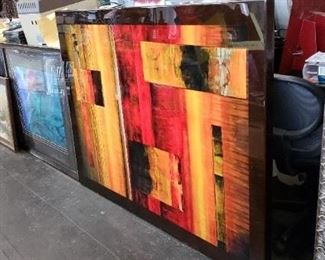 Gorgeous 5'W x 44"H x 1.75"D Abstract Wood Wall Art was $495 NOW $450