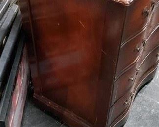 Leather Inlay Solid Cherry 4 Drawer Dresser 29'W X 17"D x 30.25"H WAS $275 NOW $250