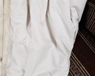 (6) Peri Homeworks Collection Cream Satin Style 95"Long x 26"W at top Drapery Panels $100
