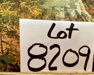 Lot 8209. $195.00. Original Oil Painting by Joe Shell, Indiana Woodland Artist. 19" W x 23" T