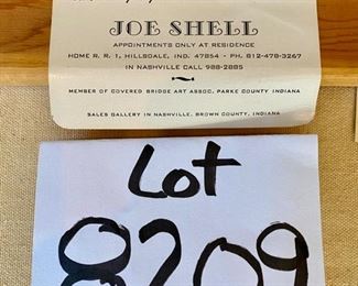 Lot 8209. $195.00. Original Oil Painting by Joe Shell, Indiana Woodland Artist. 19" W x 23" T
