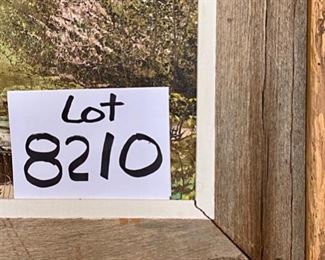 Lot 8210. $195.00 Original Oil painting by Joe Shell in a cool barn wood frame. 19" W x 22" T. Cool Frame!