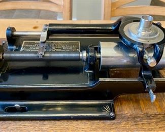 Lot 8216A $425.00. Pre-sold Edison Home Phonograph Combination Type Model D, serial # 341949. Thomas A. Edison et al at Orange, NJ + Suitcase of Cylinder Records and Set of Collector Books about Cylinder Records from 1877-1929