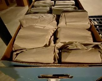 Lot 8216B. $450.00 Over 300 Cylinder Records in paper wrapped in 2's and Singles in original Boxes. The average around 5.00 apiece on eBay. We have a Rocking deal at $1.50 ea.