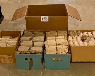 Lot 8216B. $450.00 Over 300 Cylinder Records in paper wrapped in 2's and Singles in original Boxes. The average around 5.00 apiece in eBay. We have a Rocking deal at $1.50 ea.