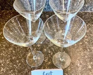 Lot 8232. $20.00. 4 Martini glasses that are the perfect size for a great cocktail!