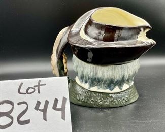Lot 8244. $40.00 Royal Doulton & Co. Toby Mug "Sancho Pança" servant of Don Quixote. Model #6456 approx, 7" tall - Copyright 1956. 7" x 7"
