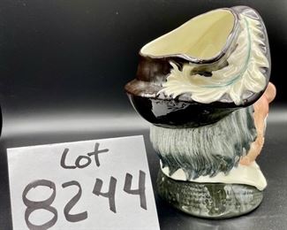 Lot 8244. $40.00 Royal Doulton & Co. Toby Mug "Sancho Pança" servant of Don Quixote. Model #6456 approx, 7" tall - Copyright 1956. 7" x 7"