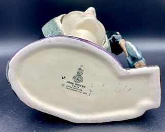 Lot 8245. $30.00. Royal Doulton & Co. "Anne Boleyn" Toby Jug, D6644 copyright 1975. 7" T x 5" W