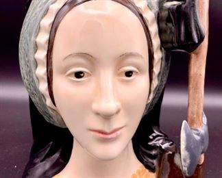 Lot 8245. $30.00. Royal Doulton & Co. "Anne Boleyn" Toby Jug, D6644 copyright 1975. 7" T x 5" W