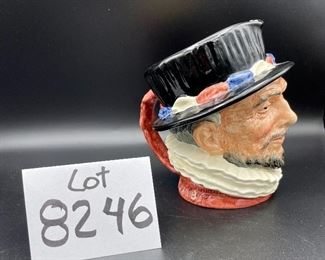 Lot 8246. $30.00. Royal Doulton Toby Jug, "Beefeater" - D6206 - copyright 1926. 7" x 7"