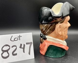 Lot 8247. $35.00. Royal Doulton Toby Mug, "Night Watchman" - D-6568 - copyright 1962. 7" x 7"