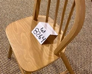 Lot 8264. $30.00. Vintage wooden Child or Junior High Chair in excellent condition. 19" W x 17" D x 33" T seat height is 20"