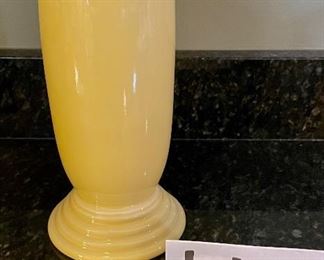 Lot 8302. $40.00 Fiesta Millenium II Vase 9.5" tall, yellow. c. 1990-2000