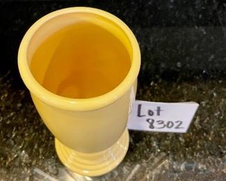 Lot 8302. $40.00 Fiesta Millenium II Vase 9.5" tall, yellow. c. 1990-2000
