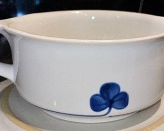 Lot 8311. $26.00. Group of 3 nice Hadley Pottery pieces. 11" Hadley Bunny plate, 9" Santa's cookie plate by Hadley and a Waechterseach Western Germany sauce pitcher.