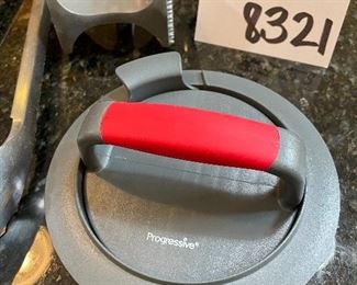 Lot 8321. $24.00 HAPPY FATHER'S DAY II !! Weber Grill heavy duty spatula and tongs, a large meat tendering mallet, Progressive brand hamburger press AND .... a #1 Dad mug. Happiest of Father's Days.