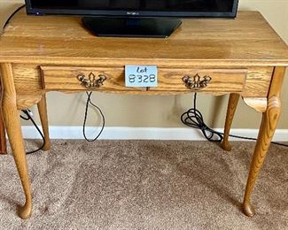 Lot 8328.$70.00 Vintage Oak Sofa Table/TV Stand (40" W x 20" D x 28.5" R) with 1 drawer