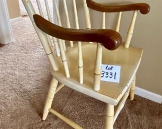 Lot 8331. $85.00. Vintage Painted Chair, yellow and eagle. In the style of Hitchcock. 22.5"W x 21"D x 34.5" T